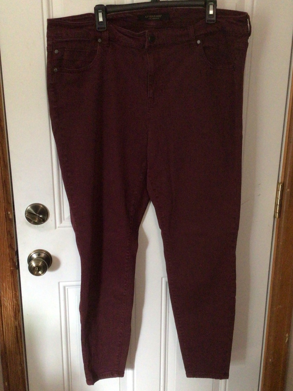Liverpool Jeans Company Skinny Jeans in Burgundy